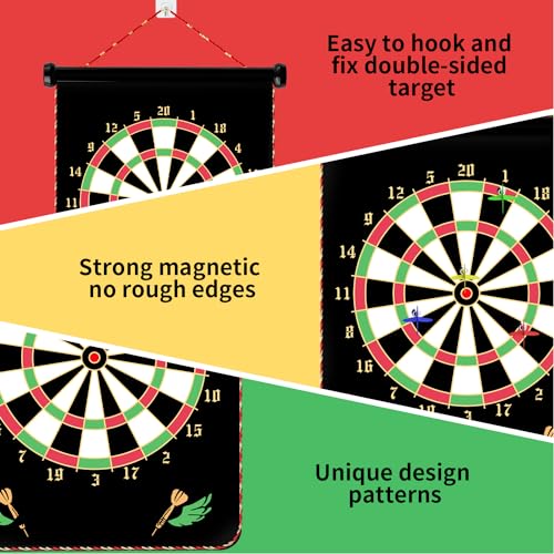 Image of Magnetic Dart Board Games for Kids with 12 Darts Outdoor Toys for Boys Age 8-13 Cool Stuff Gifts Ideas for Teenage Boy Girls Age 8 9 10 11 12 13 14 15 16 Game Room Decor