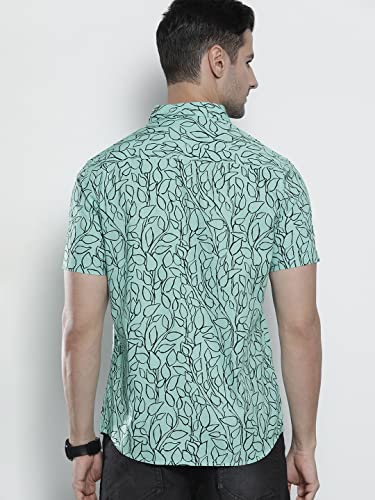 Image of The Indian Garage Co Men's Cotton Regular Fit Tropical Half Sleeves Spread Collar Casual Shirt