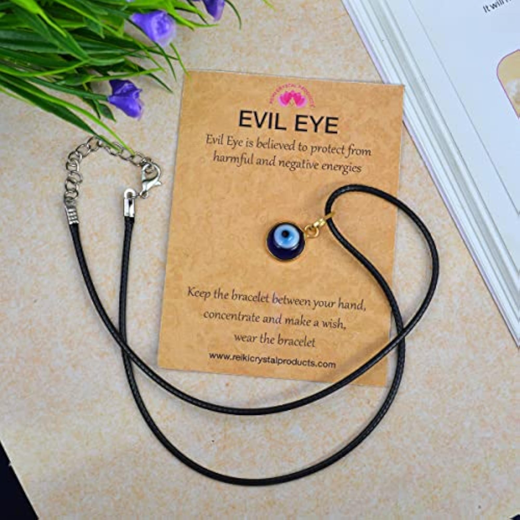 Blue Turkish Evil Eye Pendant Necklace Combo