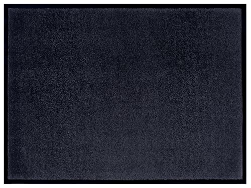Hanse Home Washable Indoor and Outdoor Doormat Plain Door Mat Dirt Trapper Mat Dirt Trapper Mat Entrance Rug Non-Slip Sizes 40 x 60 cm Black - Image 3