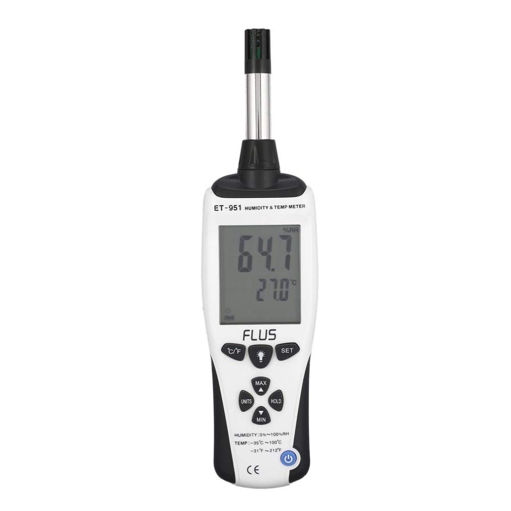 Medidor de temperatura ET-951 Handheld Tester digital humedad Pantalla LCD multifunción higrómetro Para laboratorio