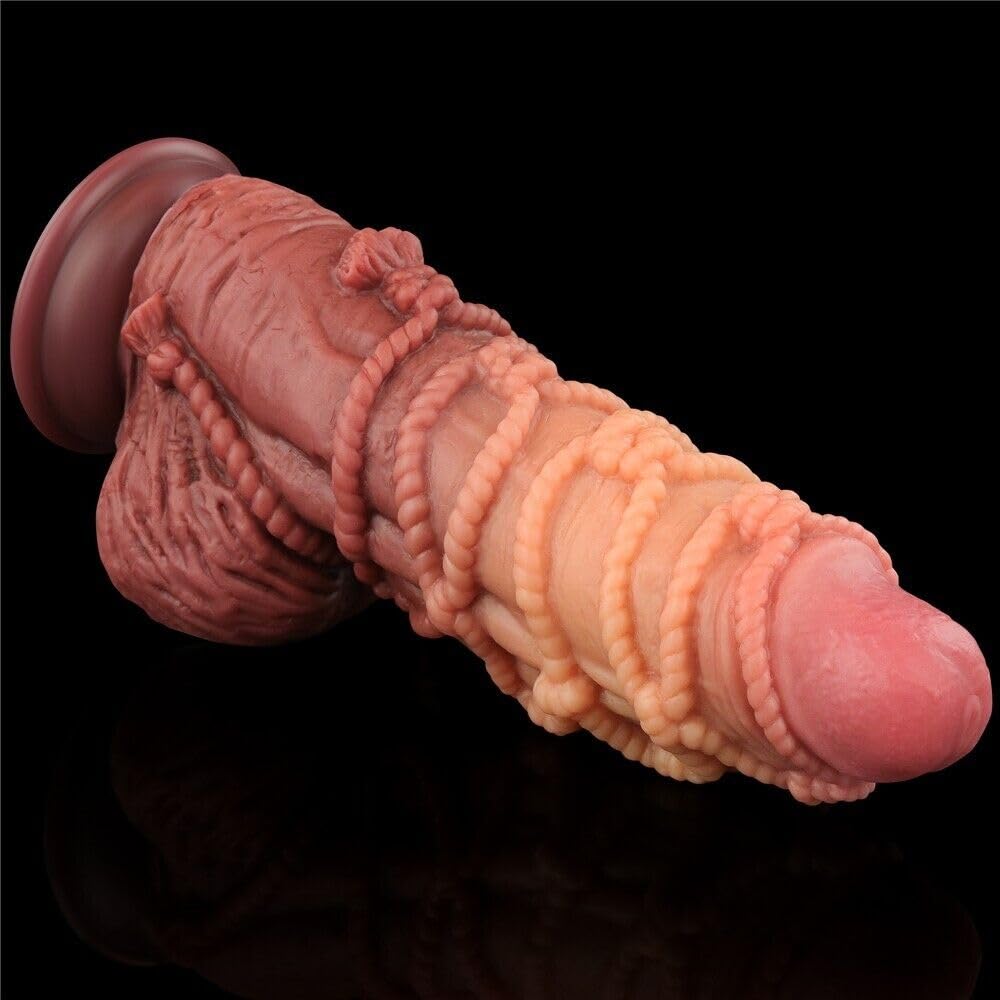 Dildo fallo realistico gigante extra large in silicone a doppia densità ventosa