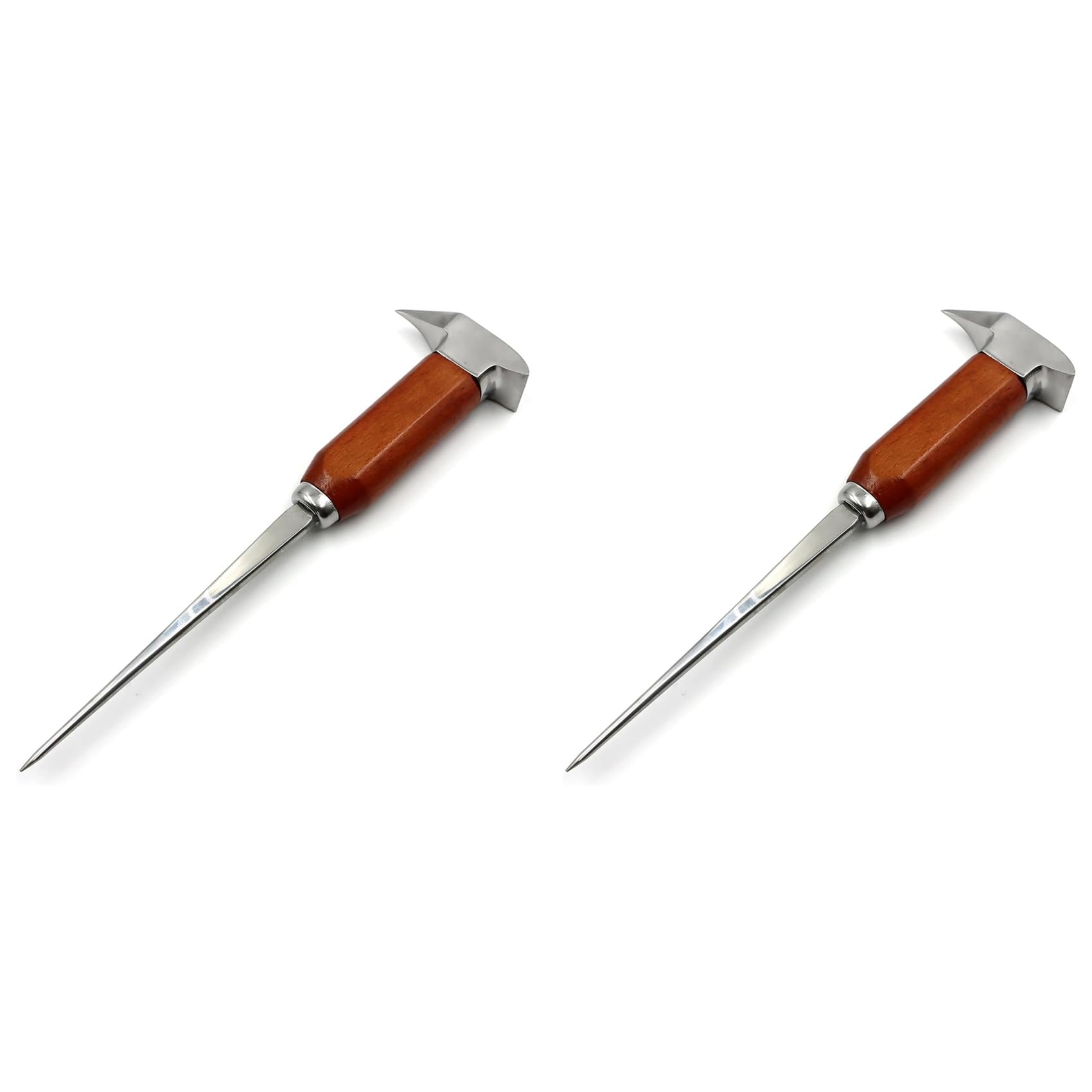 Hndhbfgrt 2X Ice Pick Stainless Steel, Ice Picks for Breaking Ice, Ice Pick with Wood Handle, Ice Picks for Kitchen, Bars