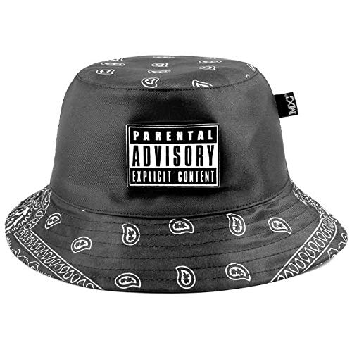 Chapéu Bucket Hat MXC BRASIL Original Explicit Content Thug Life Tamanho:Único;Cor:Preto