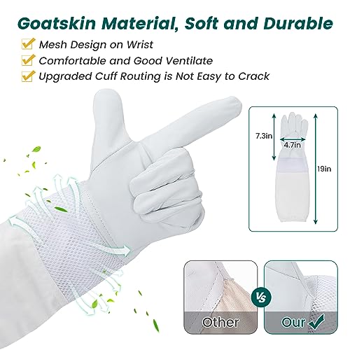 Ceed4U BEE-0002 Ventilated Bee Suit, 3 Layer Bee Suit For Men Women, Sting Proof Protective Beekeeping Suit thumb #5