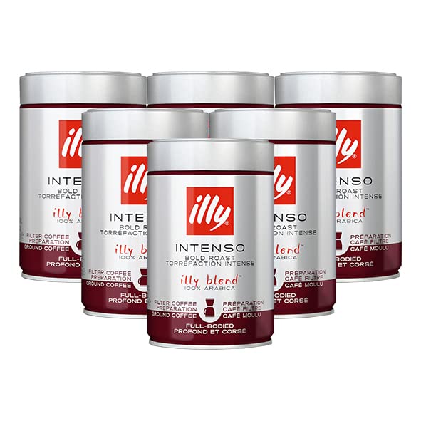illy Filter Intenso gemahlen, starke Röstung | 6er Pack (6 x 250 g)