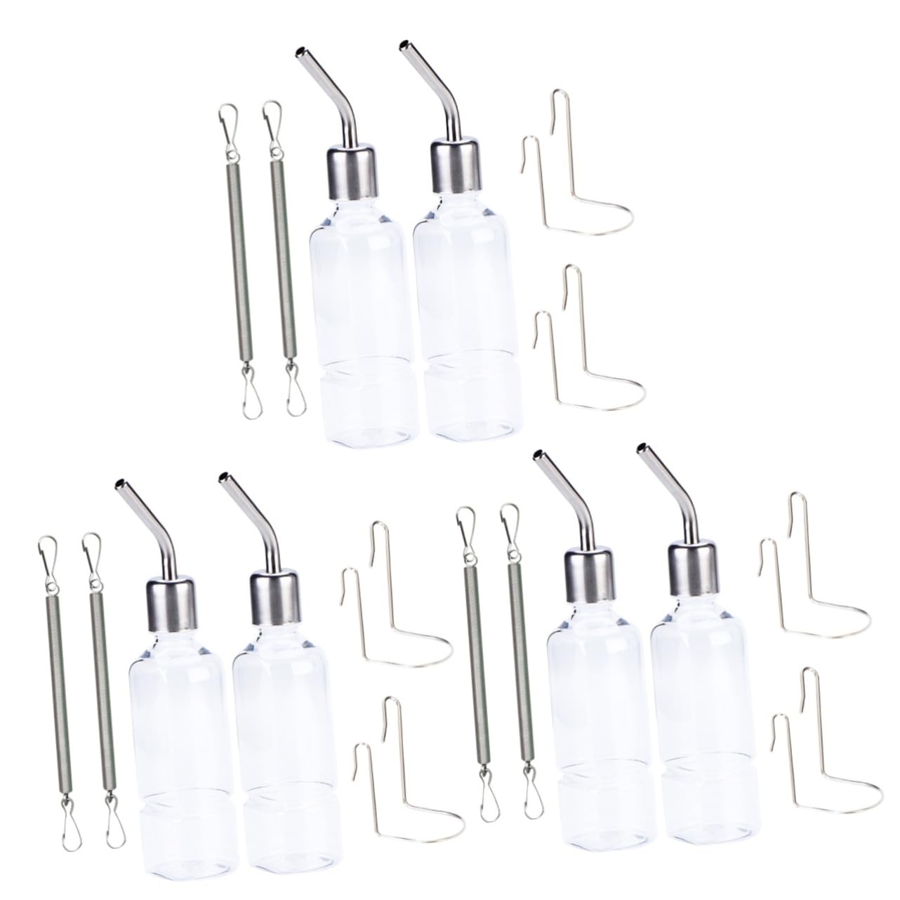 BESPORTBLE 6piezas Botella De Agua para Hámster Dispensador Colgante De Inoxidable Bebedero para Conejos y Roedores