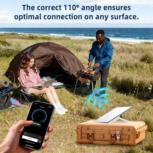 Image of 3-in-1 Mount for Starlink Mini with DC Extension Cable 18CM, Replacement Kickstand with 1 /4 inch Tripod Adapter Supports 110 Flat-Surface Angle,Pipe,Tripod and Clamps Mount,Outdoor Camping