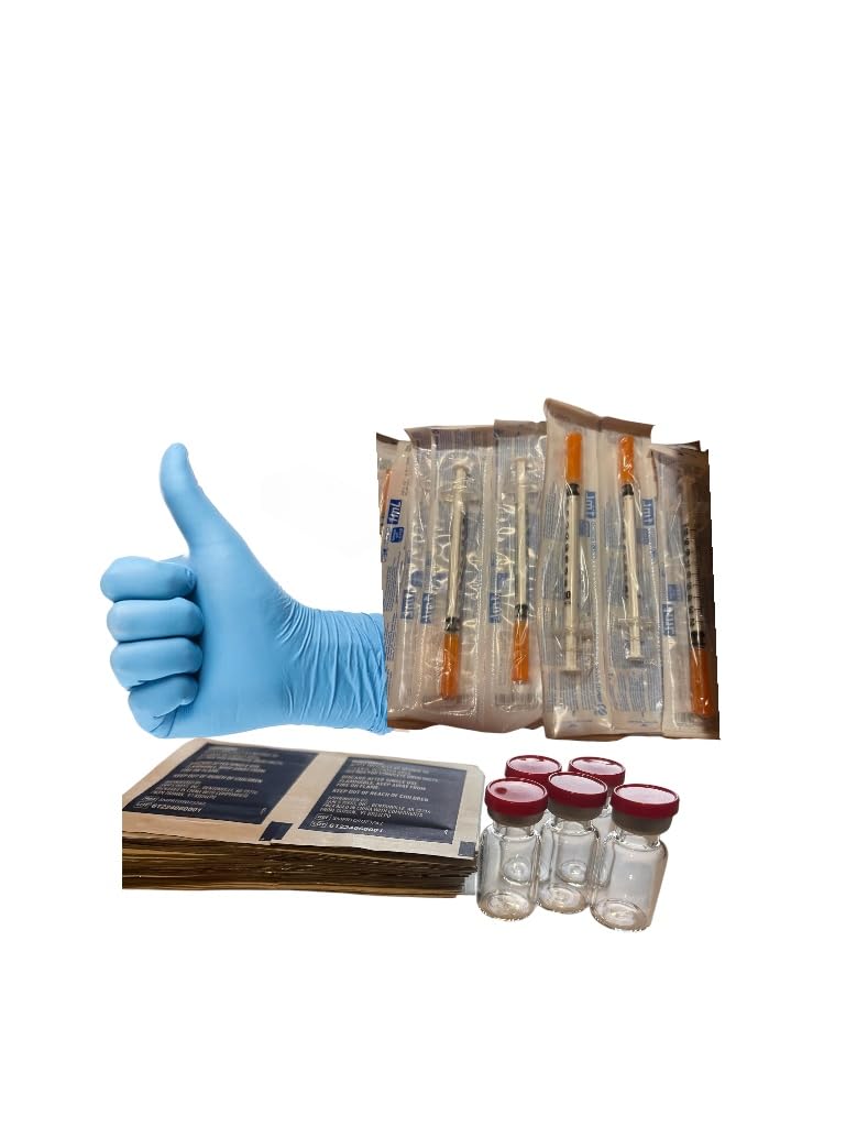 Amazon.com: Medical Supply Kit for splitting Zep, Monj or any GLP Pens with  12 Sterile 29G 1/2" Syringes, 5 Vials, 40 Alcohol Wipes, 10 Gloves :  Industrial & Scientific