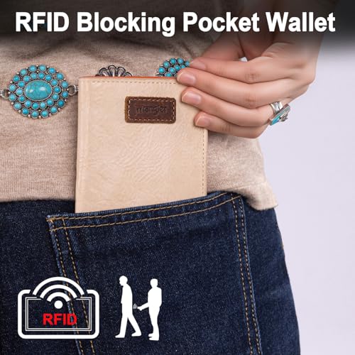 Image of Montana West X Wrangler Small Minimalist Wallets for Women Slim Thin Wallet Card Cases Money Organizer Thin Mini Pocket Wallet with Rfid Lining and A Coin Purse