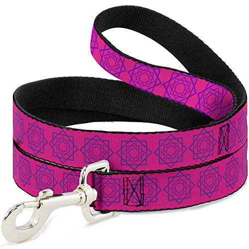 Laisse carrés rose violet pour animal domestique rotative