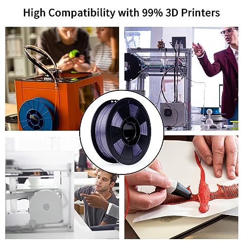 Image of ZIRO 3D Printer Filament, 1.75mm Shiny Sparkle PLA with Glitter, Diamond Series Filament, Twinkling PLA 1kg /2.2lbs Spool, Bright Color Material, Dimaond Lavender