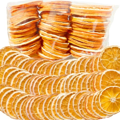 70-100PCS Nature Dried Orange Slice for holiday party,festival decor,Spring Garland for Mantel Fireplace,Real Fruit Dehydrated Orange Slices for Cocktails & Citrus Decor,Cake Decoration,Simmer Pot 10.58oz/300g