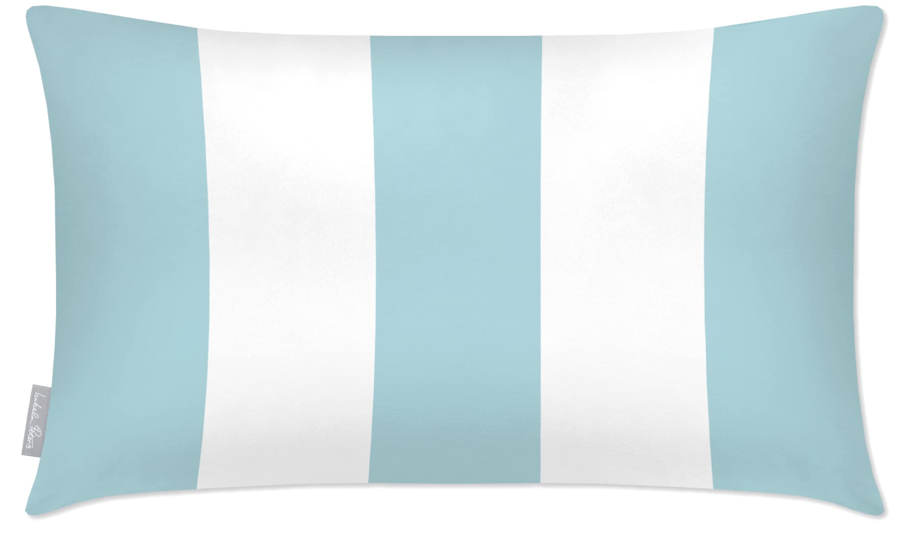 Izabela Peters Outdoor Cushions Waterproof, 60 x 40 cm, Filled Outdoor Cushion, 3 Stripes - Celeste Blue, Garden Furniture Cushions, Outdoor Seat Cushions, Garden Chair Cushions โ image 1