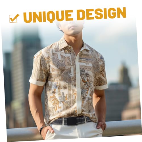 Men Money Belt with Hidden Compartment Stylish Dual-line Tank Pattern Waist Belt for Travel Features Alloy Buckle for Outdoor Use and Gifting Special Occasions2