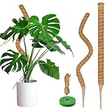 Dimpoo 2 Pack Moss Pole, 26.8-Inch Moss Poles for Plants Monstera,Bendable Plant Support Stakes for Climbing Plants Indoor, Garden Trellis Plant Stick for Potted Plants, Pothos Philodendron