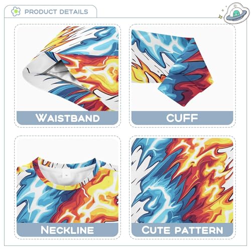 JUNZAN Lightning Video Game White Little Kids Hooded Sweatshirt Long Sleeve Sweatshirts for Boys Camping 4T3