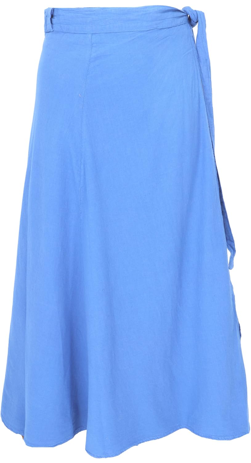Weit schwingender Wickelrock, Maxirock, Boho Baumwoll-Sommerrock, korallrot | Luftig, 100% Baumwolle, flexible Passform, eleganter Look, vielseitig kombinierbar, ideal für Sommer, Damen