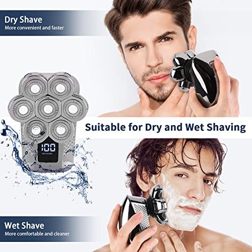 Brakorers 6 in 1 Rasierer Herren Elektrisch IPX7 Wasserdichter Haarschneider Bartschneider Herren… - Image 5