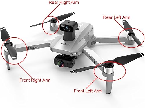 Miniatura 7 de KF102 Drone GPS Brushless Motor Quadcopter Front Rear Left Right Arm with Engine RC Helicoppter Airplane Arm DIY Accessory - (Color Full Set Arm