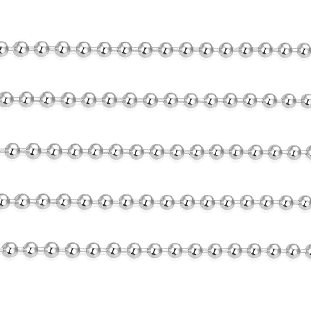 Chaîne à billes acier inoxydable 304 fabrication bijoux matériel collier DIY 3mm