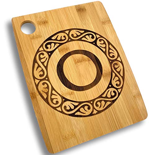 Custom Catch Personalized Cutting Board - Custom Bamboo Gift - Letter O