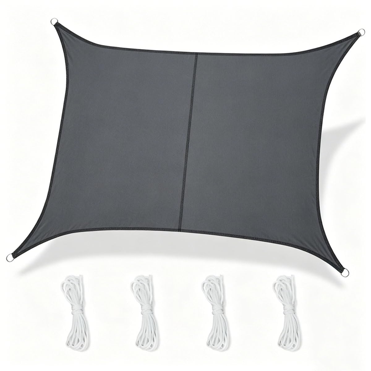 Retractable Wave Sun Shade Sail with Mounting Rope,Waterproof Pergola Canopy Cover Outdoor Patio Deck Wave Awning Canopy 95% UV Block for Outdoors, Garden, Patio, (Size:5x5m(WxL),Color:Dark green)