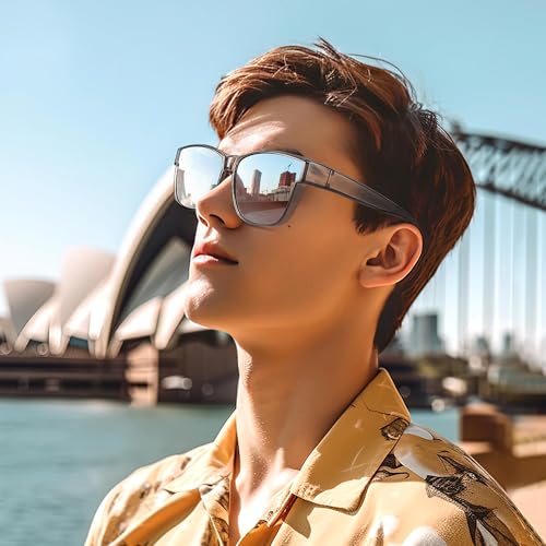 Image of Polarized Sunglasses Fit Over Glasses for Women Men, Oversized Square Sun Glasses UV400 Protection