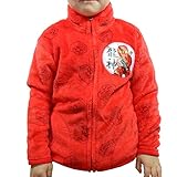 mit Marken Branding Fleecejacke mit Reißverschluss und Seitentaschen für Kinder, große Auswahl für Jungen und Mädchen TVM Europe (Rot, 110-116)