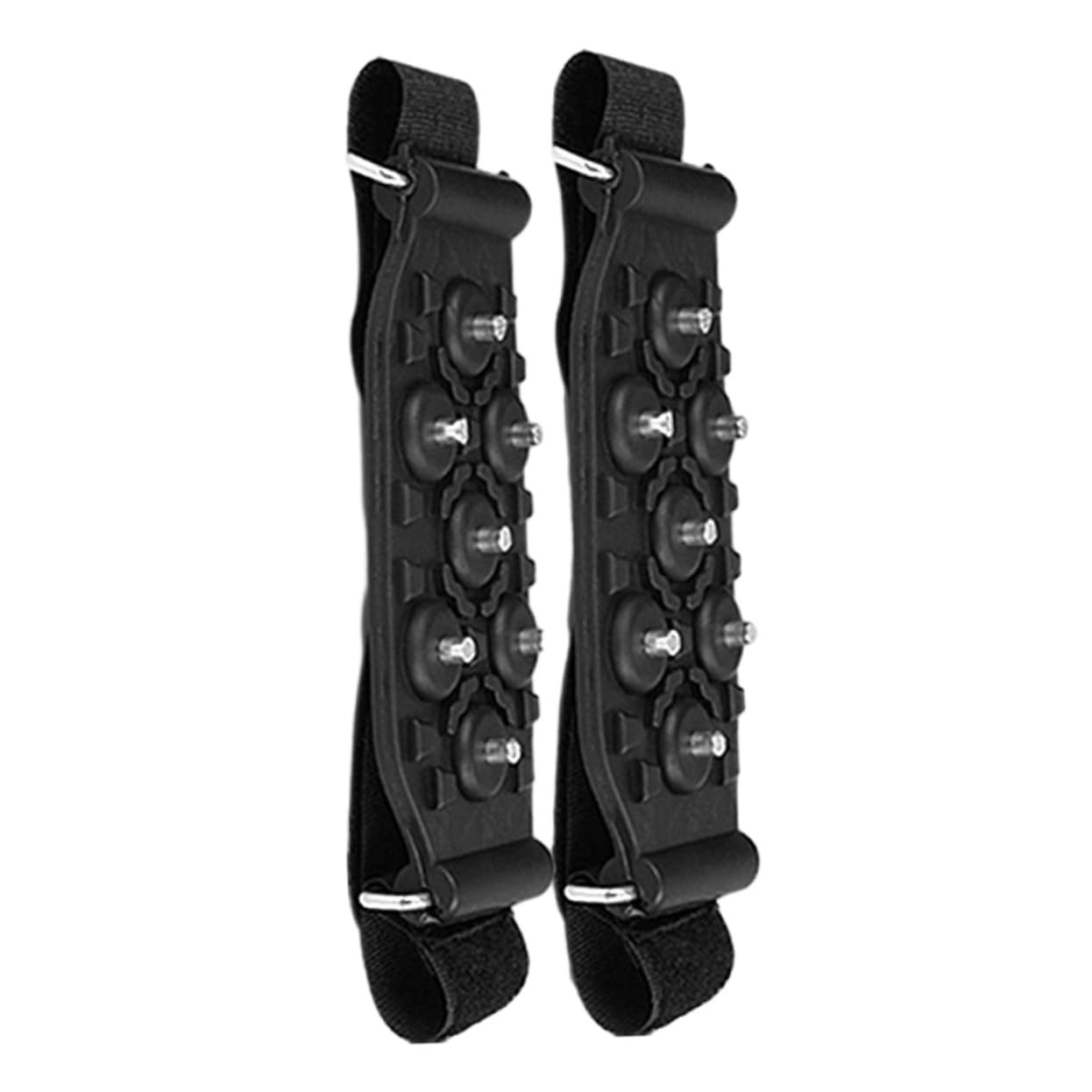 BESPORTBLE Couvre-Chaussures à Crampons Anti Chaussure Glace Chaussure randonnée Hiver Trekking Accessoires Pince à Neige pour Chaussures Pointes de Crampons Acier au manganèse Black