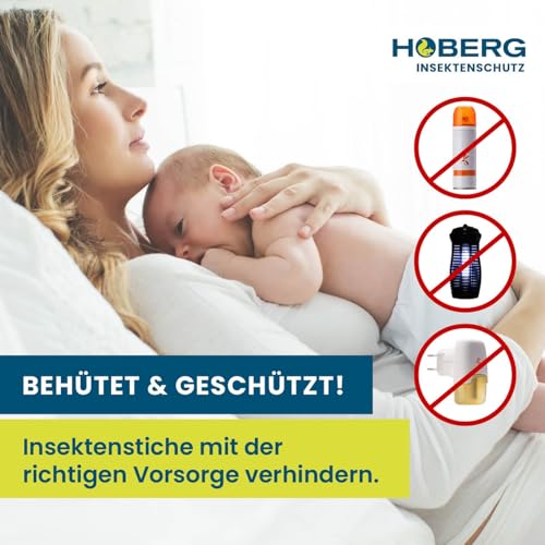 HOBERG Moskitonetz Reise | XXL Mückennetz Bett für Kinderbett, Einzel- & Doppelbett | Outdoor Moskitozelt 400 Mesh für Balkon | Insektenschutz Baldachin zum Kleben oder Bohren - mit Spannring 60 cm Ø