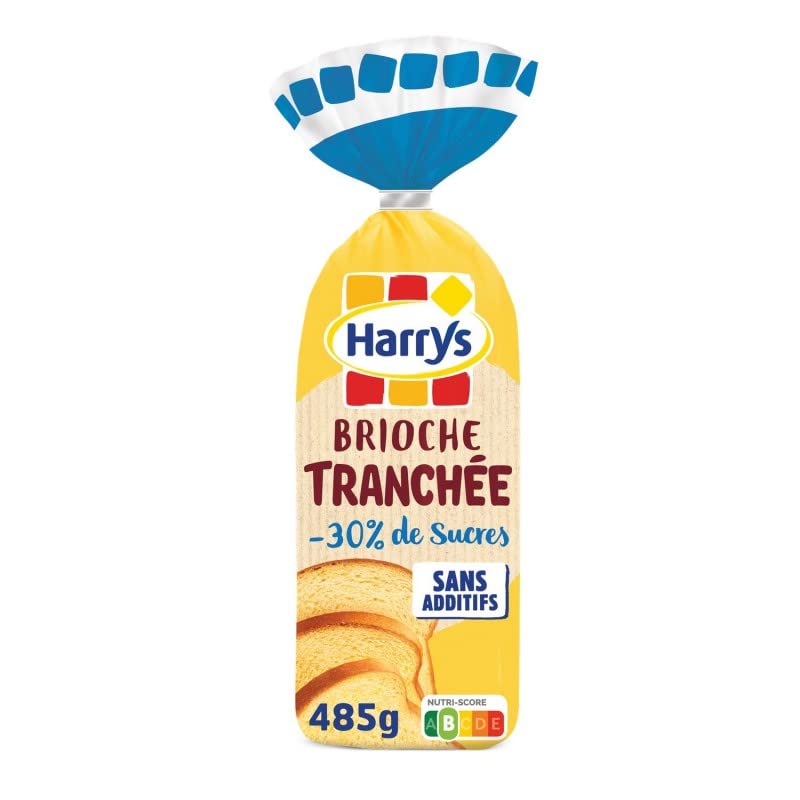 HARRYS - Brioche Tranchée -30% De Sucres Sans Additifs 485G - Lot De 4 - Vendu Par Lot