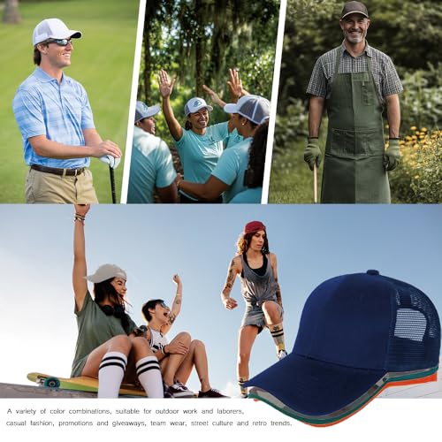 Image of ZH 12 Pack Mesh Trucker Hats, Bulk Baseball Caps for Men and Women, Trucker Cap Wholesale