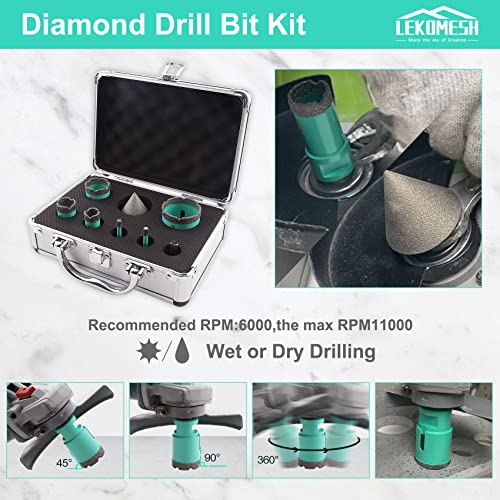 Set de Brocas de Núcleo Diamante para Baldosas y Mármol miniatura 4