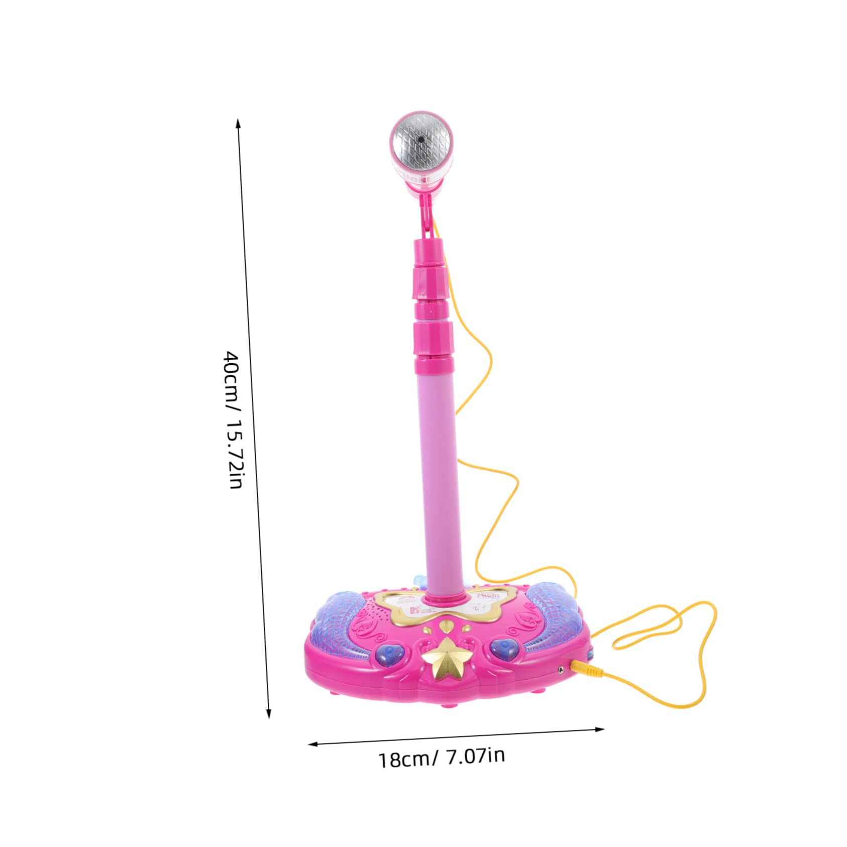 Didiseaon Microfono Giocattolo per Bambini Funzione Karaoke Portatile, Materiale Plastico Sicuro e Design Rosa Adatto a Ragazzi e Ragazze per Gioco Educativo