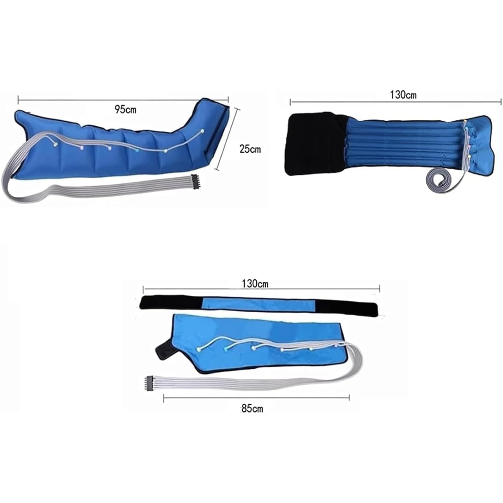 6 Cámaras de Aire, Masajeador Eléctrico por Compresión L/XL para Piernas, Brazos, Cintura, Pies Botas de Drenaje Linfático y Presoterapia, Circulación Sanguínea y Relajación Muscular para Lipedema