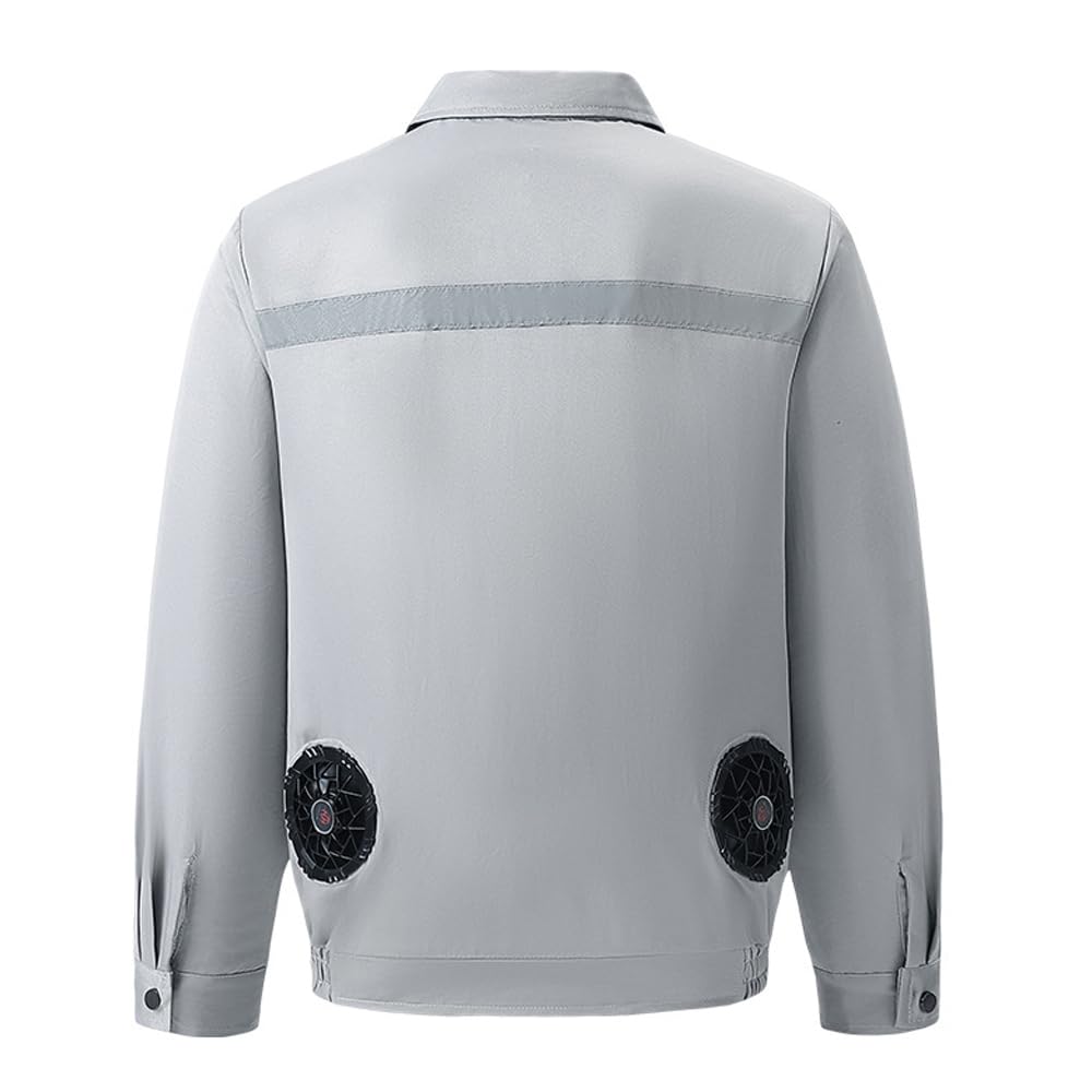 Chaqueta Refrescante con 2 Ventiladores, 3 Velocidades, Tejido Transpirable, Tiras Reflectantes