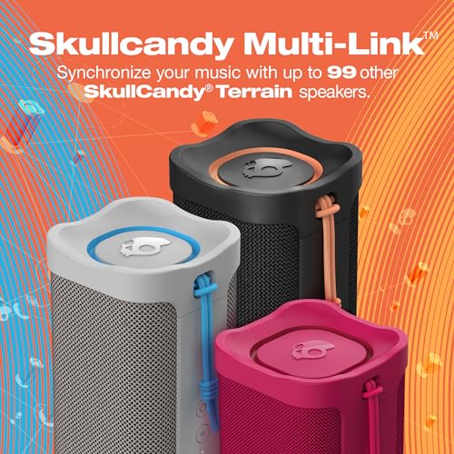 Skullcandy Terrain Wireless Bluetooth Speaker - IPX7 Waterproof Portable Speaker with Dual Custom Passive Radiators, 14 Hour Battery, Nylon Wrist Wrap, & True Wireless Stereo - image 6