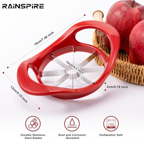 Image of Apple Cutter 8 Slices Stainless Steel Apple Slicer & Corer with Sharp 8 Blade Fruit Cutter Tool for Apple, Pear & Guava Easy Kitchen Fruit Cutting Gadget