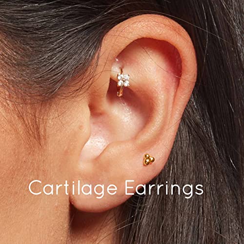 Yjbglrygf 16G Labret Studs 12 Pcs Tragus Earrings Of Body Piercing Jewelry With Opal Zircon Lip Rings Helix Earring Studs In 6 Style (1.2Mm*6Mm, Rose Gold) #TOP7