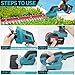 Sinbyuer Cordless Hedge Trimmer, 2 in 1 Electric Hedge Trimmer & Cordless Grass Shear, 21V/4.0Ah Battery Hedge Trimmer, Lightweight Shrub Trimmer Cordless, Handheld Hedge Trimmer for Garden, Yard,Lawn