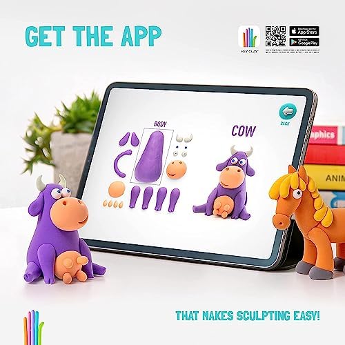 HEY CLAY Forest Animals Set - Colourful Modeling Air Dry Clay for Kids - Air Dry Clay Kit 15 cans and sculpting tools with Fun Interactive Instructions App 8 51 1oafaGvL. AC