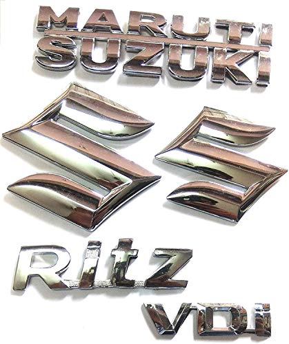 Image of CAR Monogram Logo /Emblem /Badge for Maruti Suzuki Ritz VDI Set of 5PCS
