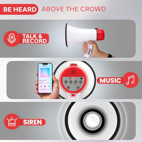 Pyle PMPRA213WHI 20W Megaphone Bullhorn thumb #2