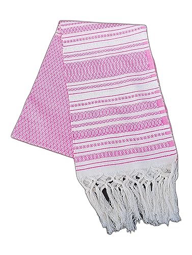 ALKIMIA INC Mexican Handmade Cotton Dotted Rebozo Shawl (Pink)3