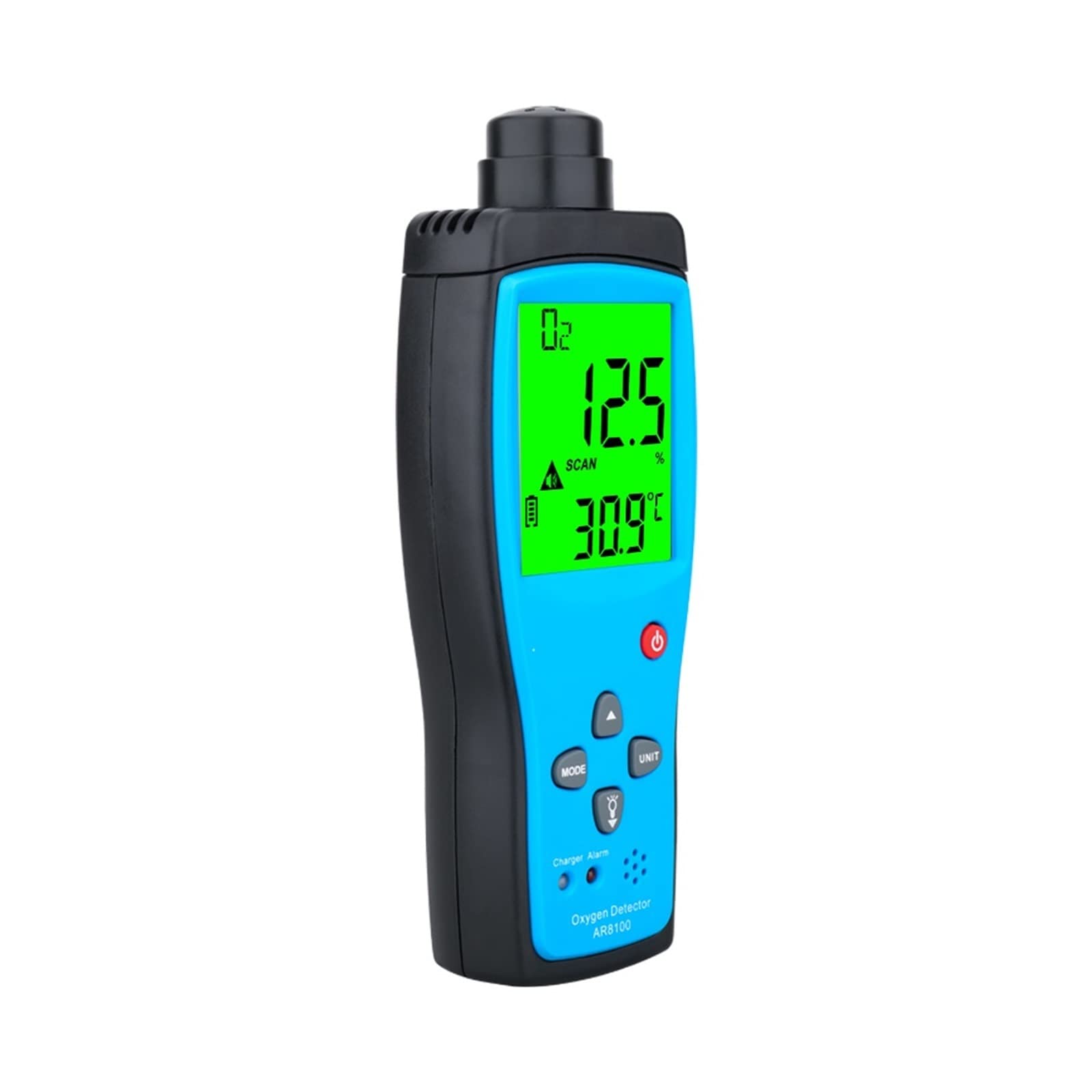 Detectores de gas precisos Detector de oxígeno automotriz, analizador de gas, medidor de O2, monitor que mide 0-25% con alarma de vibración de sonido y luz de batería Medidor de calidad del aire, sens