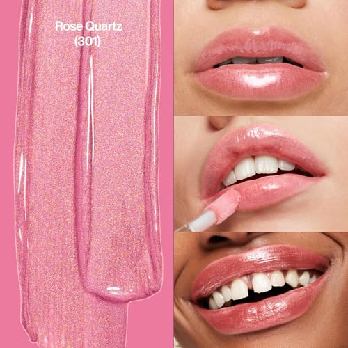 Image of Revlon Super Lustrous The Gloss, Non-Sticky, High Shine Glossy Finish, Lightweight Moisture Enriched With Agave, Moringa Oil Capuacu Butter - Rose Quartz(301), 3.8ml (Pack of 2)