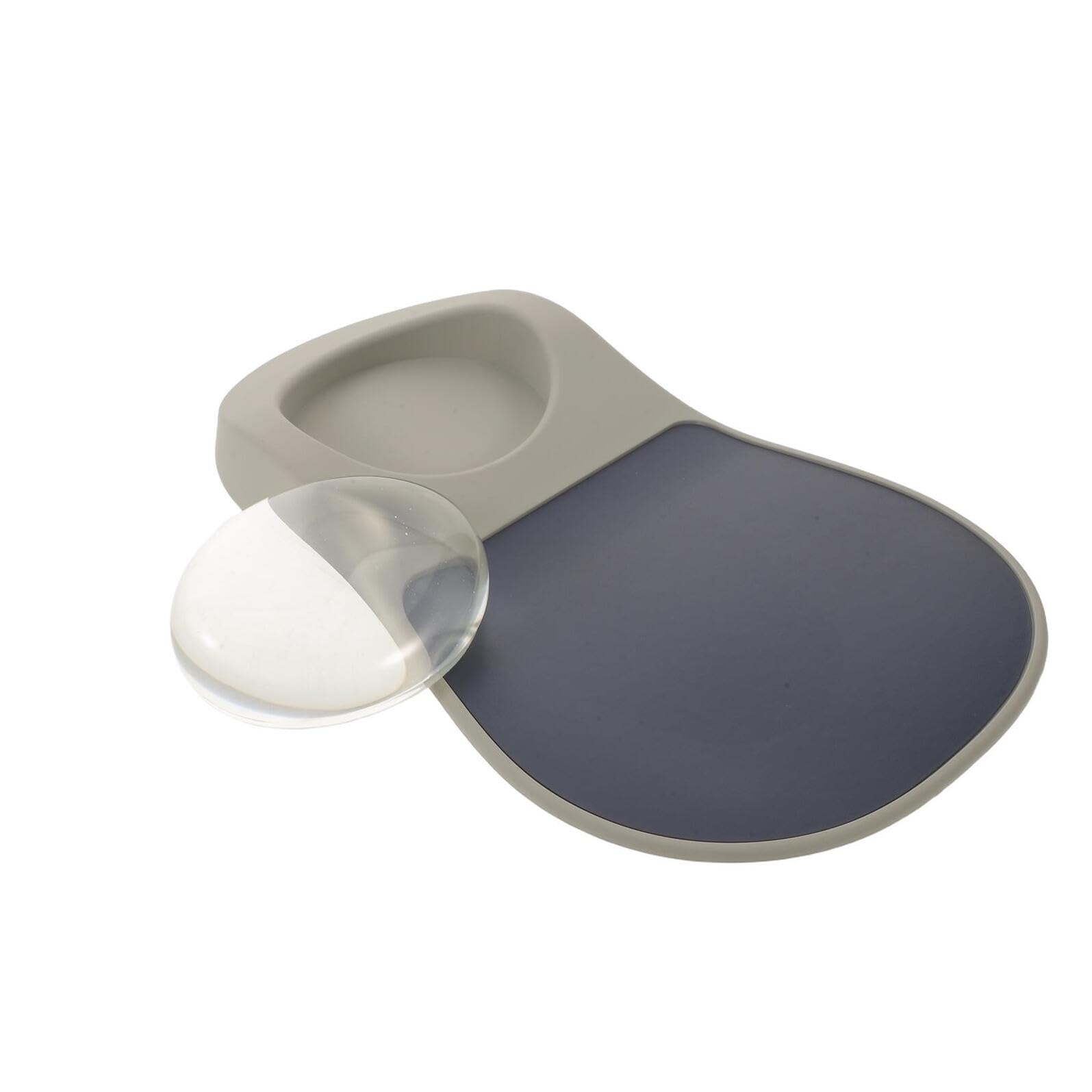 Tappetino per Mouse con Poggiapolsi in Silicone Ergonomico, Supporto per Polso Antiscivolo per Computer da Scrivania, Comfort Prolungato per Ufficio, Gaming e Lavoro al PC