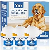 Yirr Dog Calming Diffuser, 6 in 1 Puppy Pheromones Calming Diffuser, Relaxing Pheromone for Dogs Relief Stress Anxiety Fighting Scratching Barking, Help Train Dog to Pee, 3 Diffuser 3 Refill(48ml)