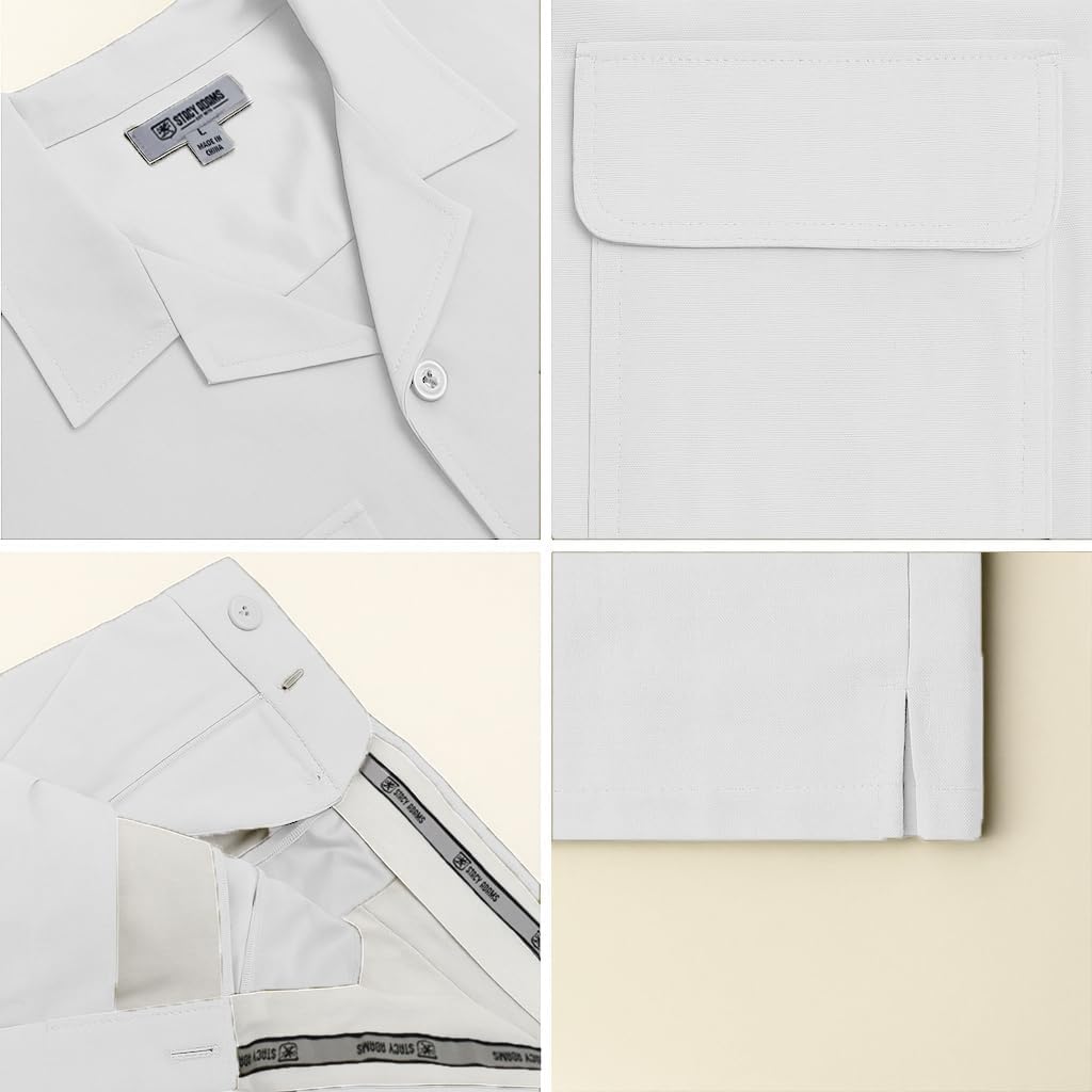 STACY ADAMS Men's Linen Shirt Pant Set